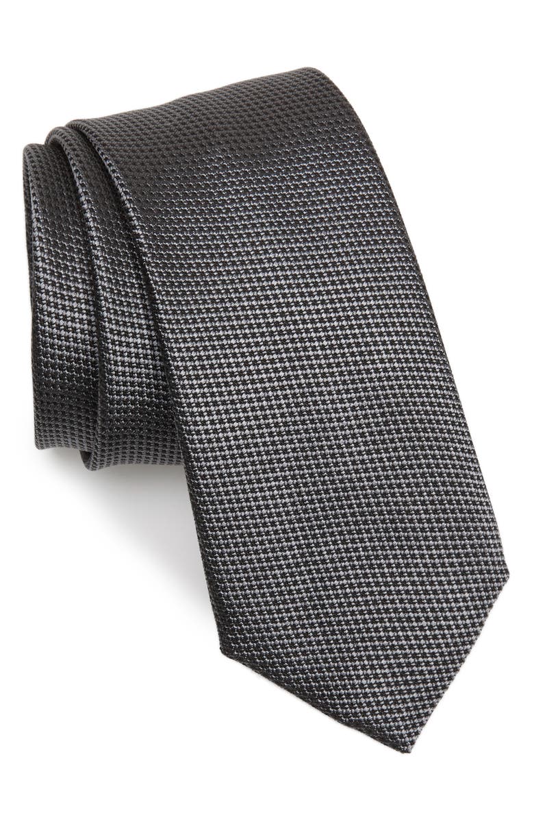 BOSS Solid Silk Tie, Main, color, 