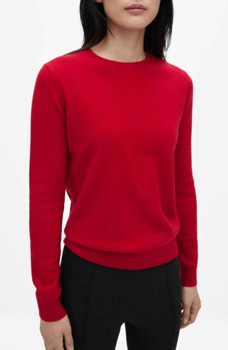 MANGO Cashmere Sweater, Main, color, Red