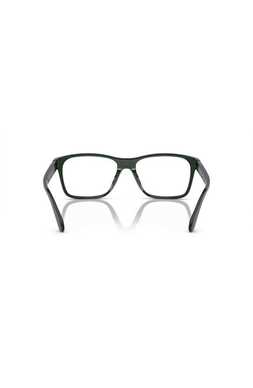 Ralph Lauren 56mm Rectangle Optical Glasses In Green