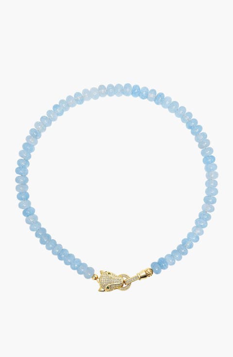 Gemstone Choker With Panther Head