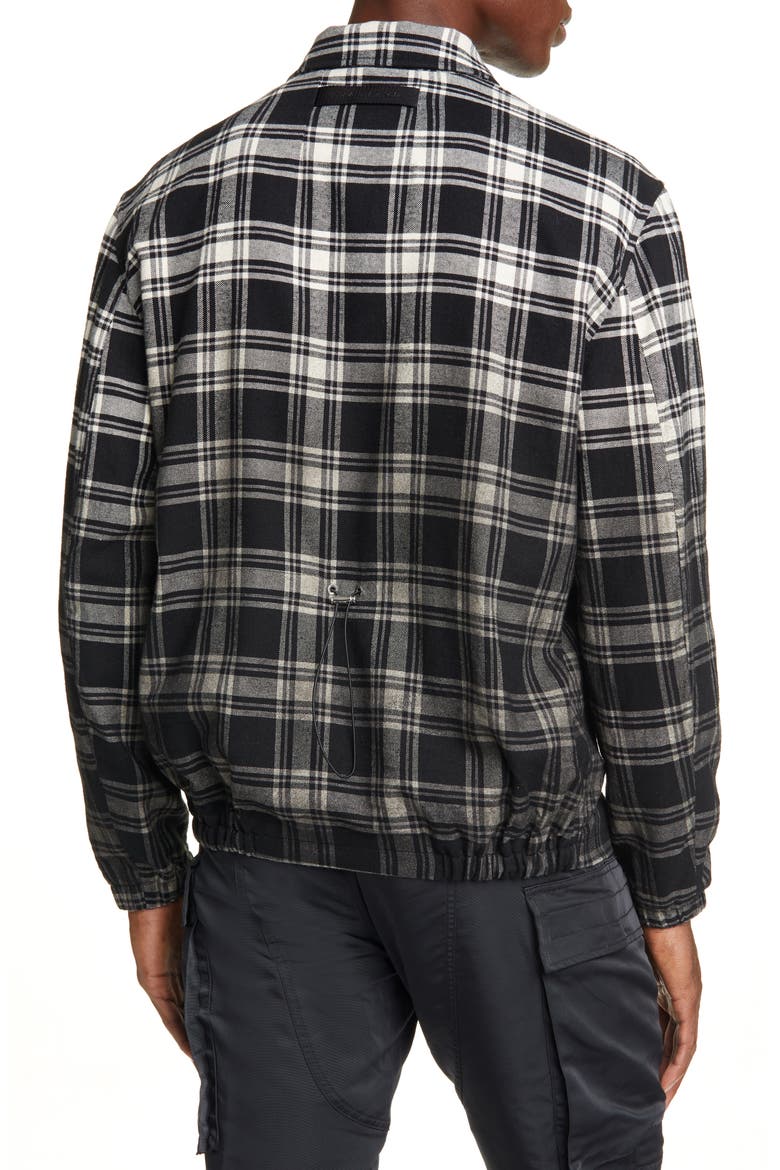 Plaid Button-Up Flannel Shirt Jacket, Alternate, color, BLACK PLAID