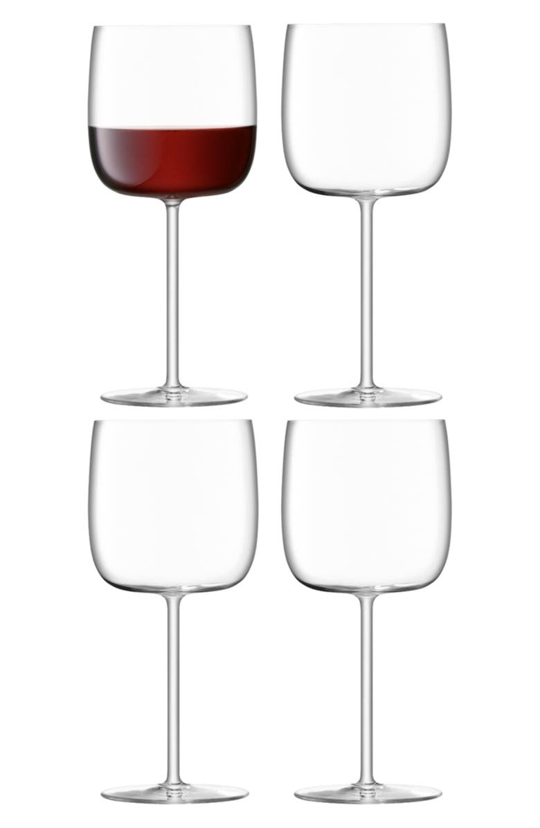 LSA Borough Set of 4 Wine Glasses, Alternate, color, Clear