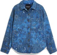 Desigual Floral Print Denim Jacket