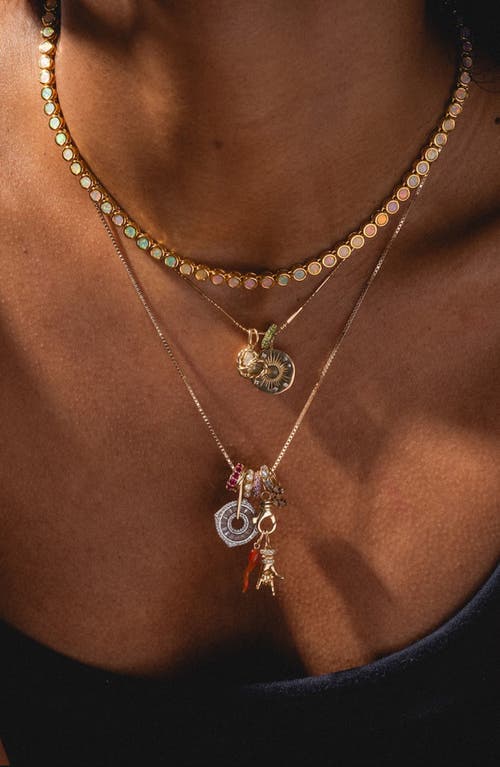 Local Eclectic Body Language Pendant Charm In Gold