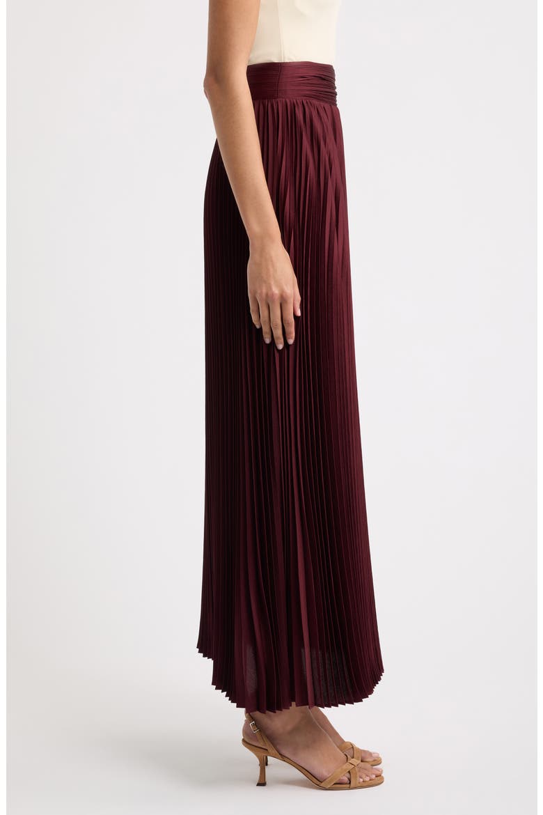Ayla Pleated Maxi Skirt, Alternate, color, NOIR BERRY