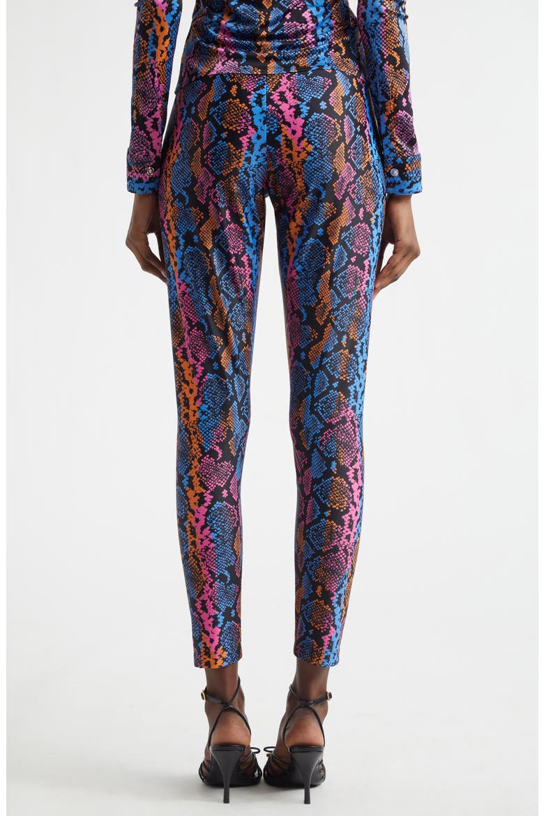 Python Print Leggings, Alternate, color, SKY PINK SAPPHIRE AUTUMN SPICE