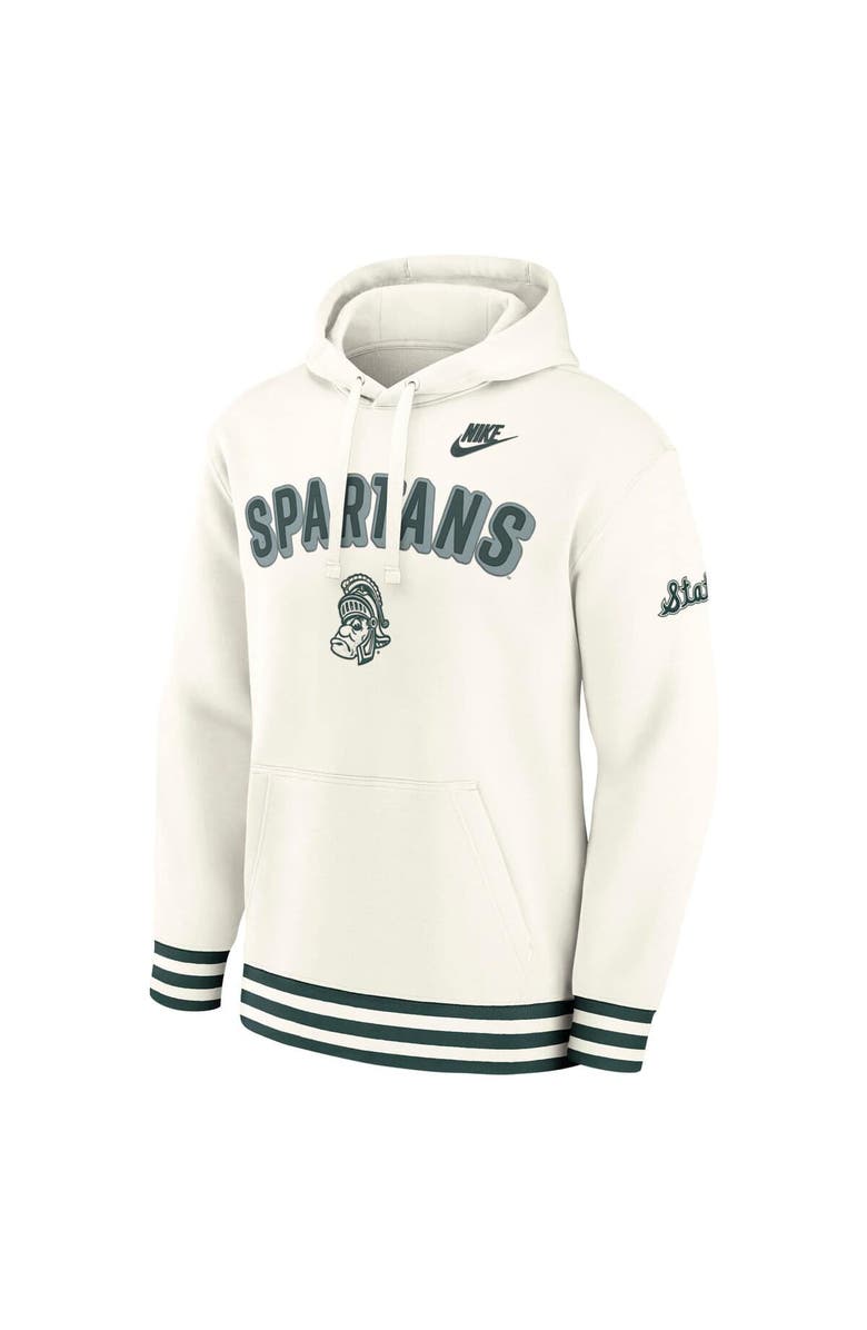 Nike Men's Nike Cream Michigan State Spartans Legacy Retro Pullover Hoodie, Alternate, color, Cream