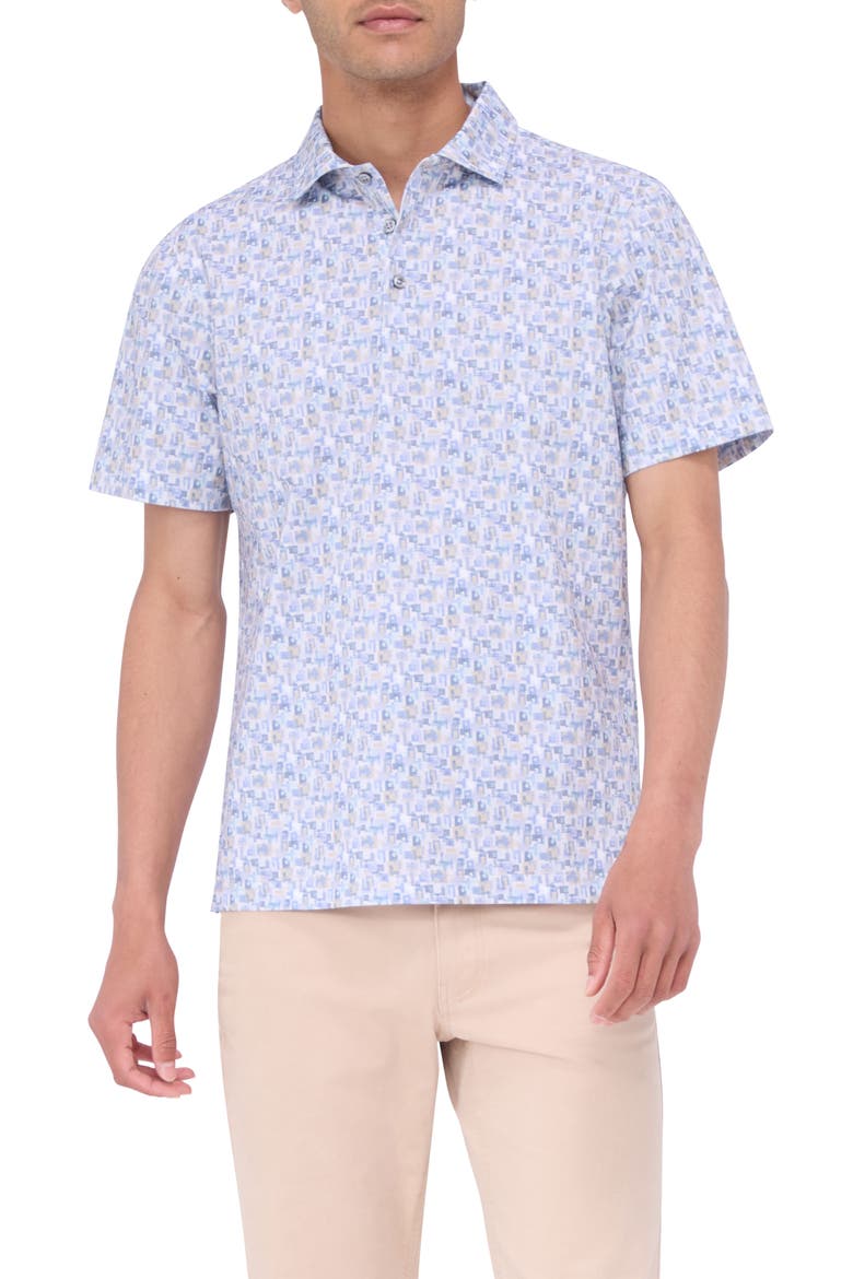Victor OoohCotton® Abstract Print Polo, Main, color, LILAC