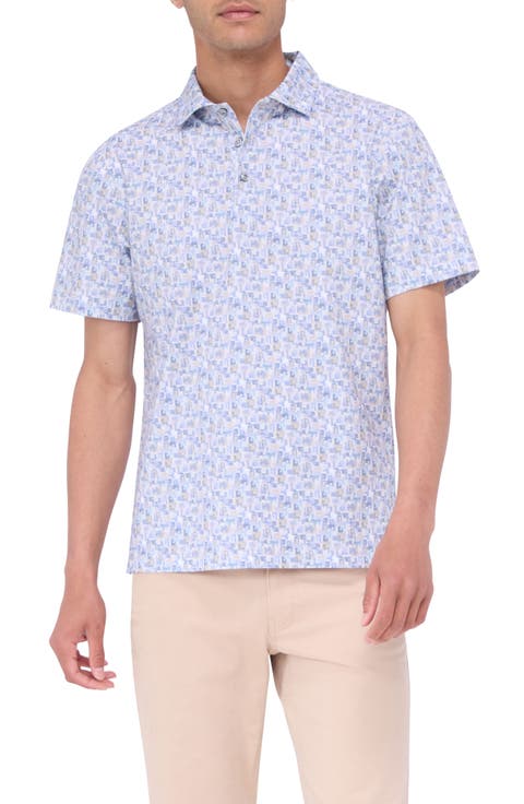 Victor OoohCotton® Abstract Print Polo