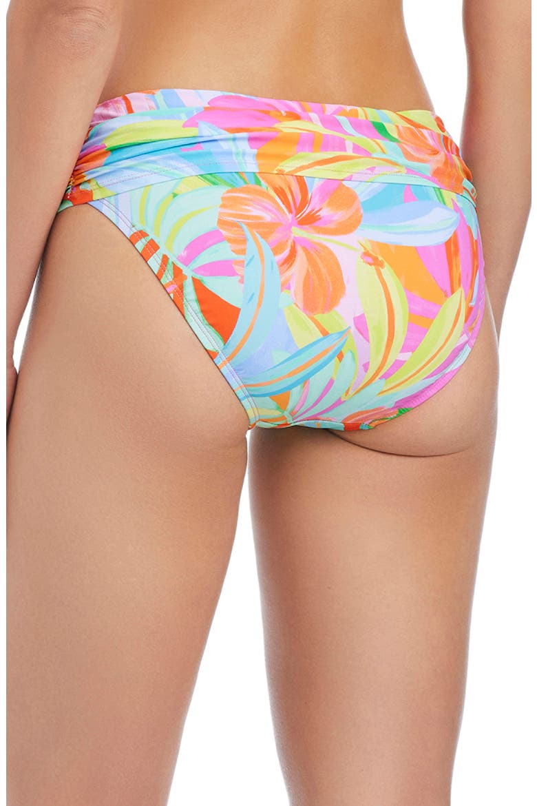 Sarong Hipster Bikini Bottoms, Alternate, color, TURQUOISE MULTI