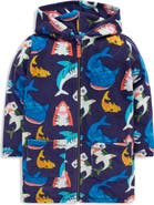 Mini Boden Kids' Shark Terry Cloth Full Zip Hoodie