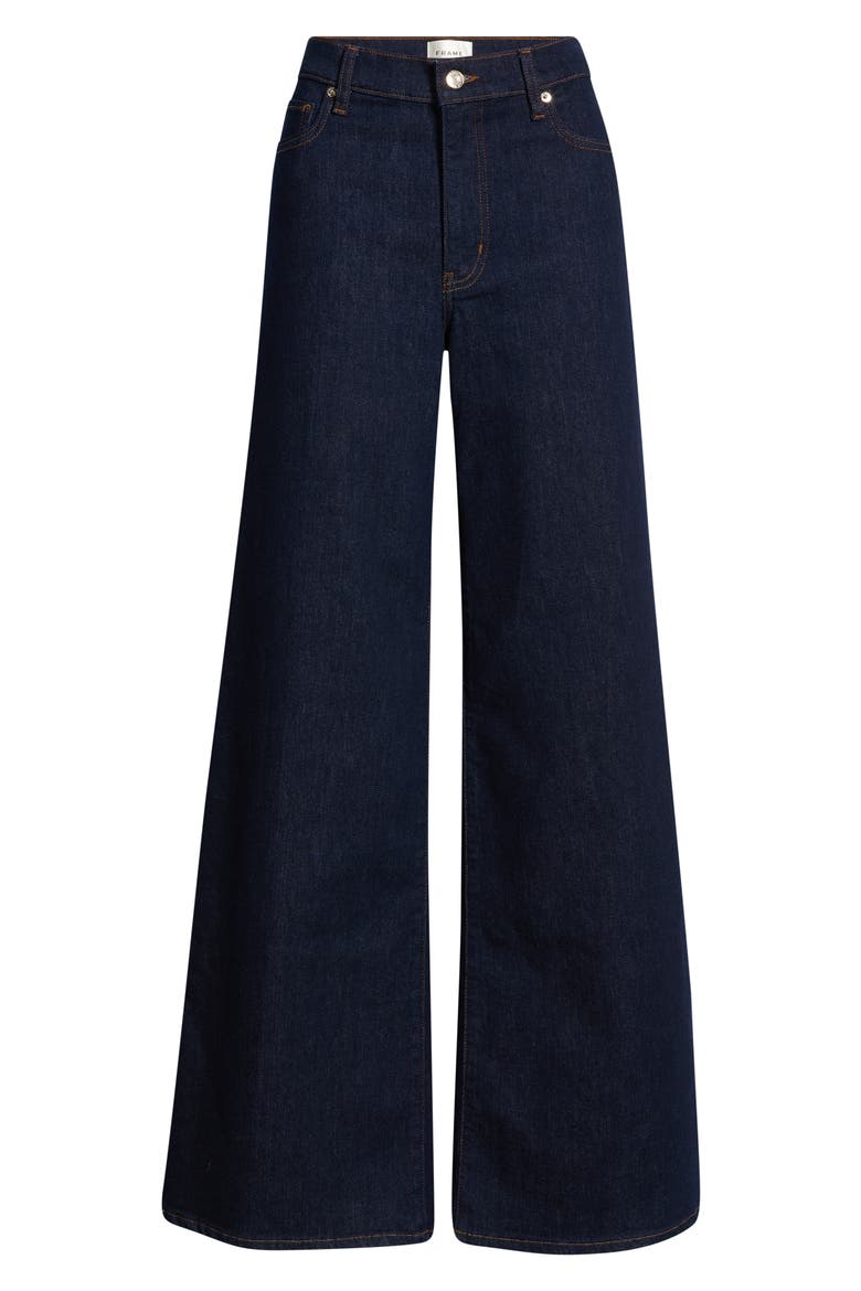 The Palace High Waist Wide Leg Jeans, Alternate, color, RINSE