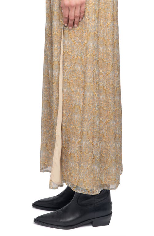 Zadig & Voltaire Jady Paisley Print Maxi Skirt In Brown