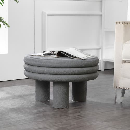 JONATHAN Y JONATHAN Y RASHIDA CONTEMPORARY MINIMALIST CURVY LOW INDOOR/OUTDOOR ACCENT TABLE 