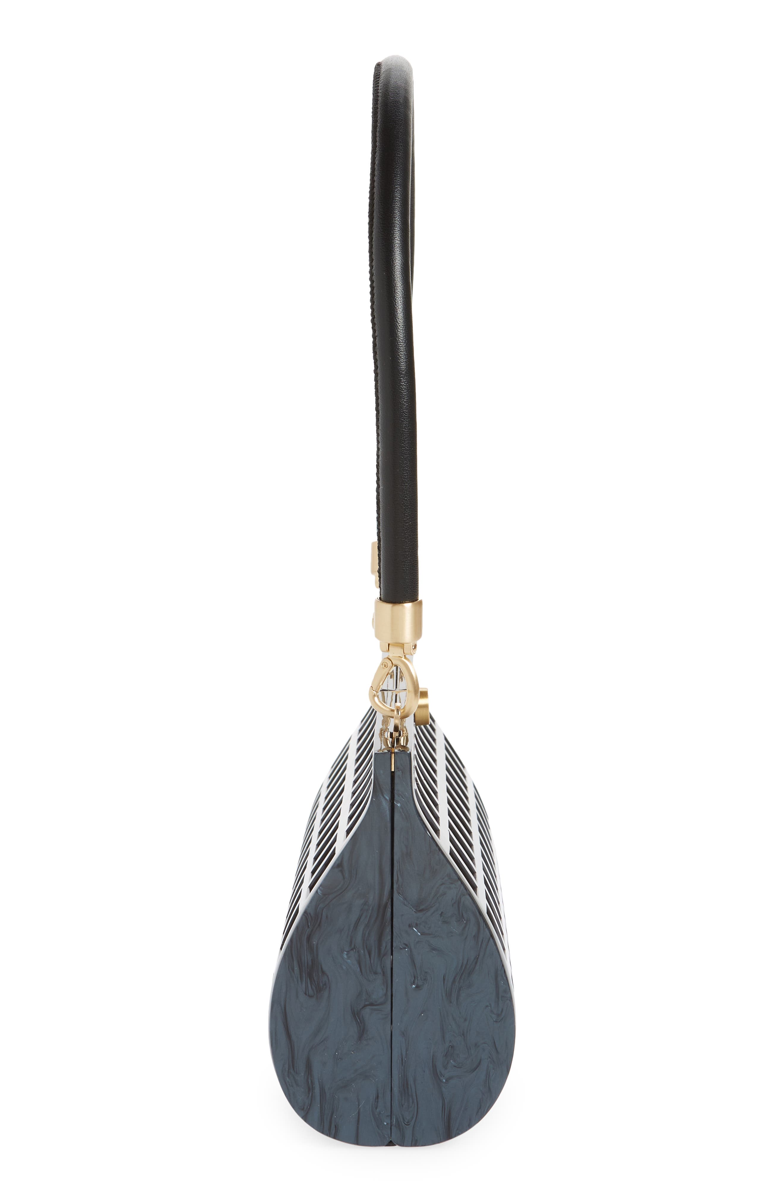 Cult Gaia Alana Grid & Mesh Handbag, Alternate, color, 