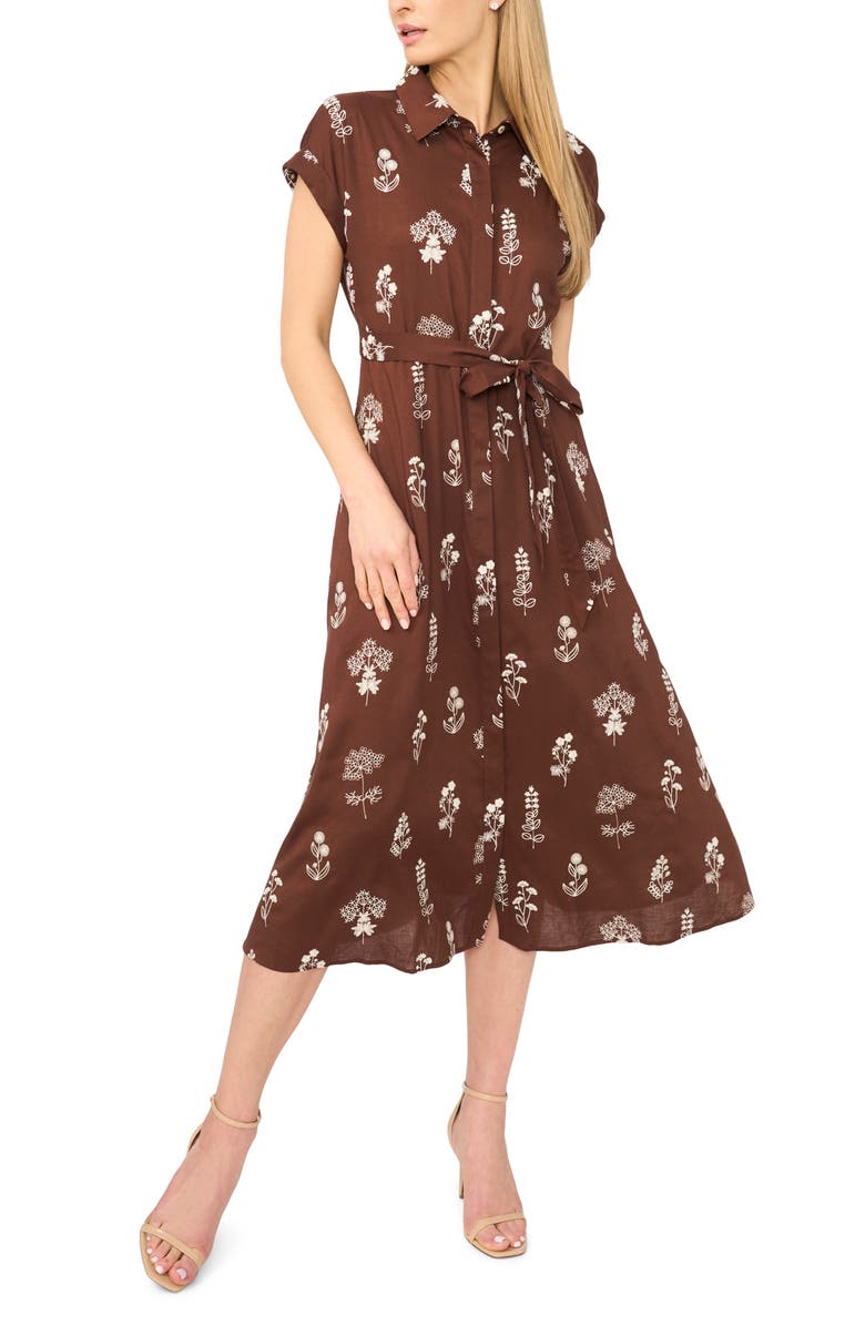 Ted Baker Brandi Tie Waist Midi Dress, Main, color,