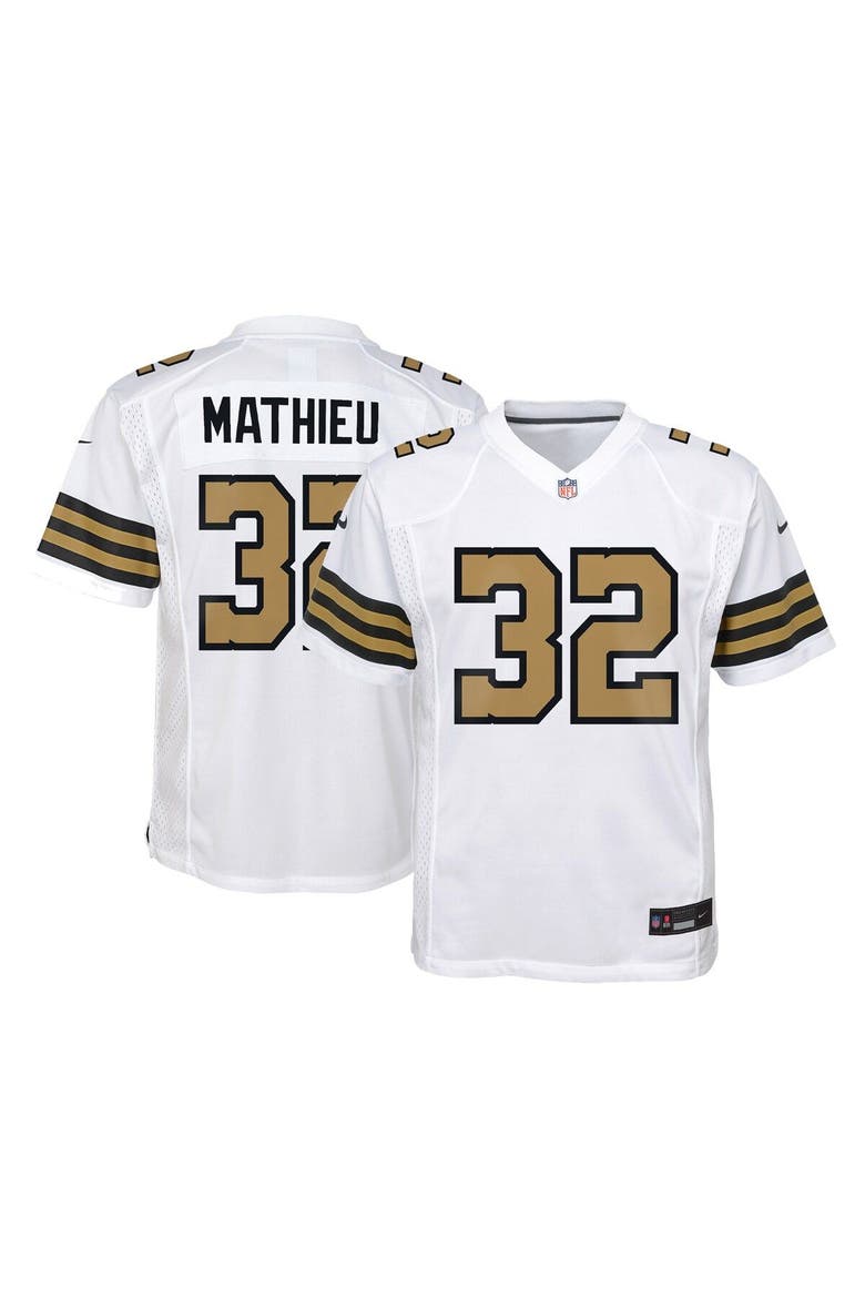 Youth Nike Tyrann Mathieu White New Orleans Saints Game Jersey, Main, color, White