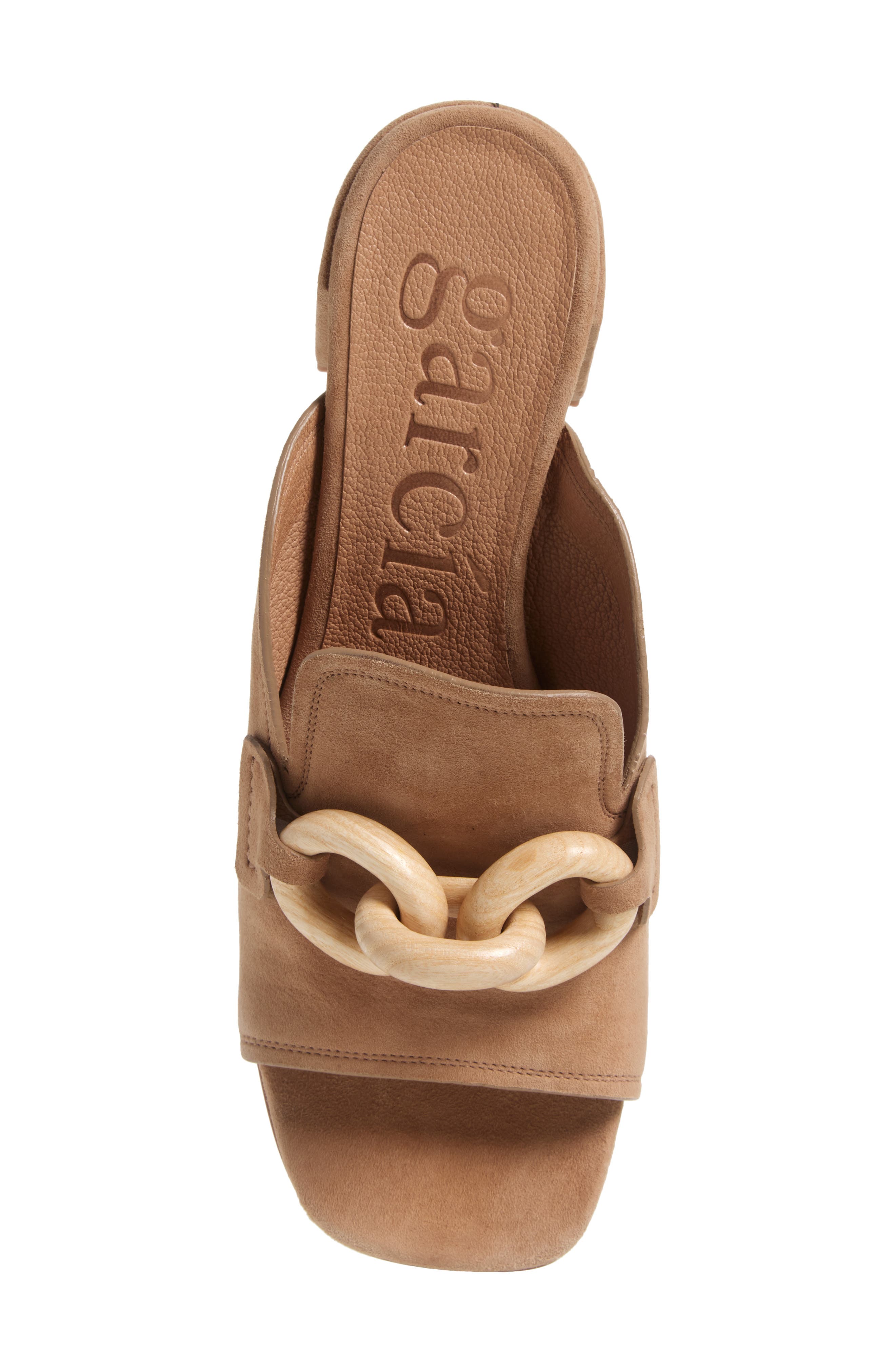 Pedro Garcia Umita Slide Sandal, Alternate, color, Beige Plush Suede-Oak