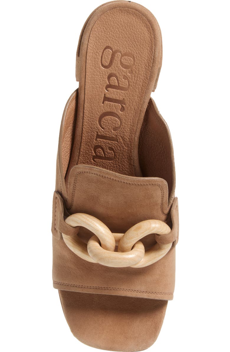 Pedro Garcia Umita Slide Sandal, Alternate, color, Beige Plush Suede-Oak