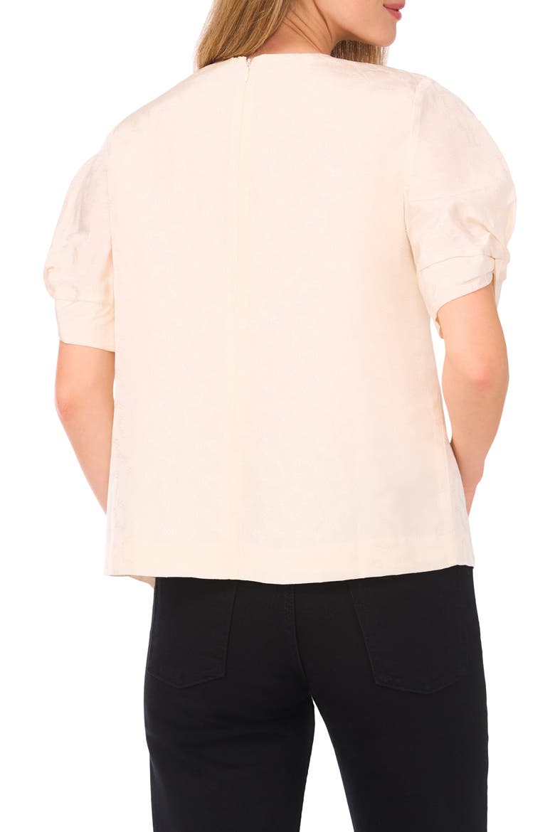 Chloe Puff Sleeve Jacquard Top, Alternate, color, VANILLA ICE