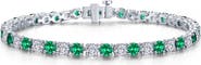 Lafonn Simulated Emerald & Simulated Diamond Tennis Bracelet
