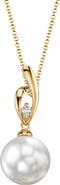 The Pearl Source White South Sea Pearl & Diamond Lois Pendant