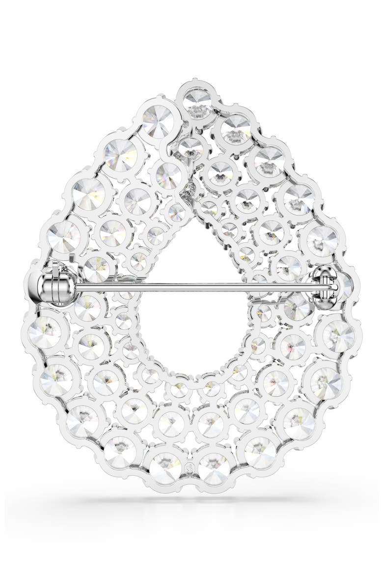 Matrix Swarovski Crystal Brooch, Alternate, color, WHITE