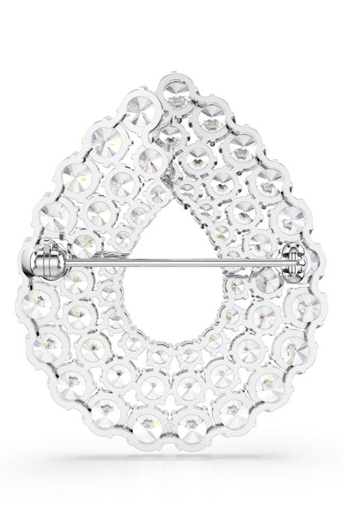 Swarovski Matrix Round Cut Crystal Brooch In White