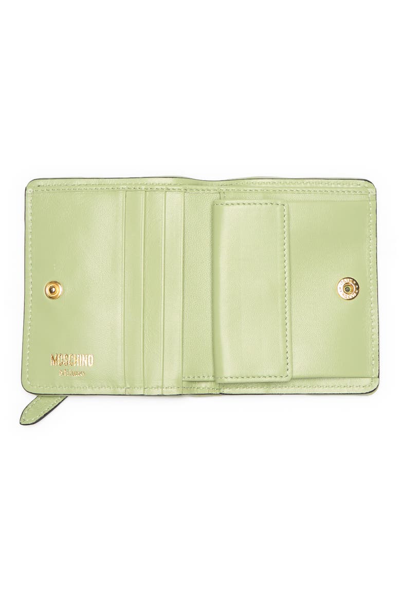 Quilted Leather Wallet, Alternate, color, LIGHT GREEN