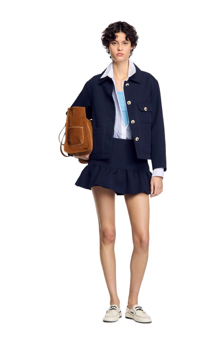 SANDRO Jacket with officer buttons, Alternate, color,