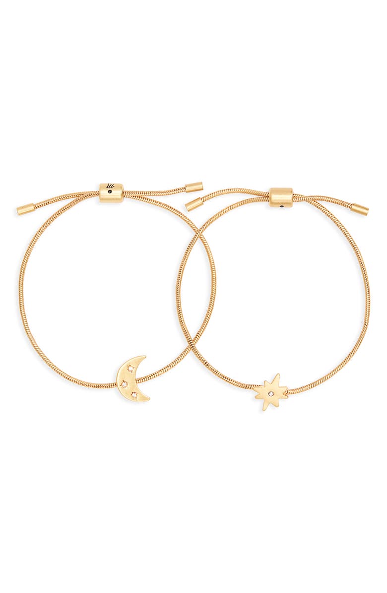 Madewell Celestial 2-Piece Friendship Sliding Knot Bracelet, Main, color,