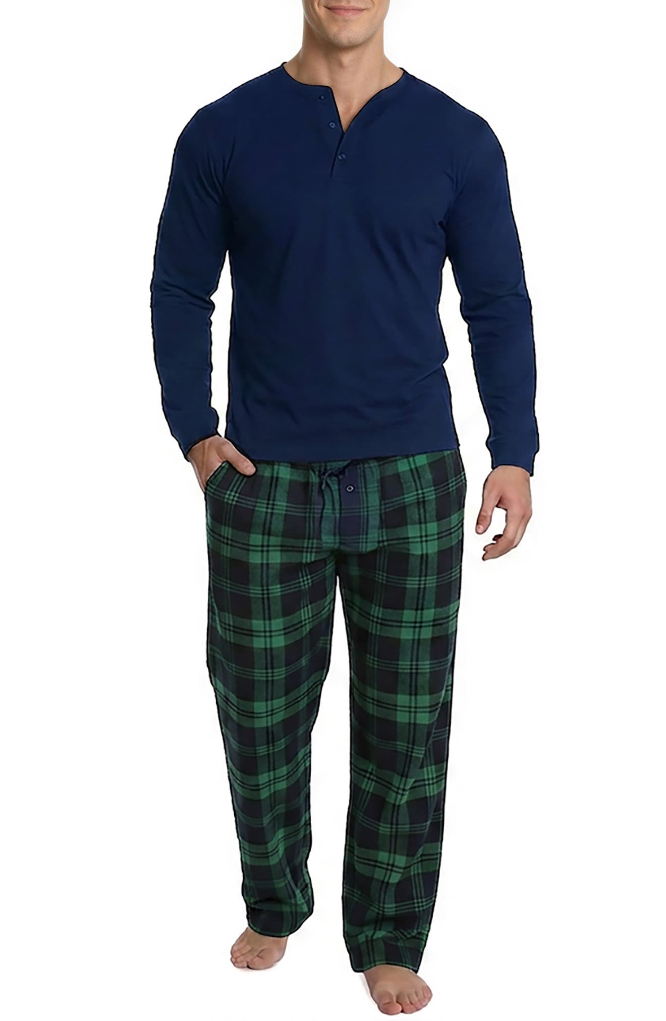Henley & Flannel Pant Pajama Set