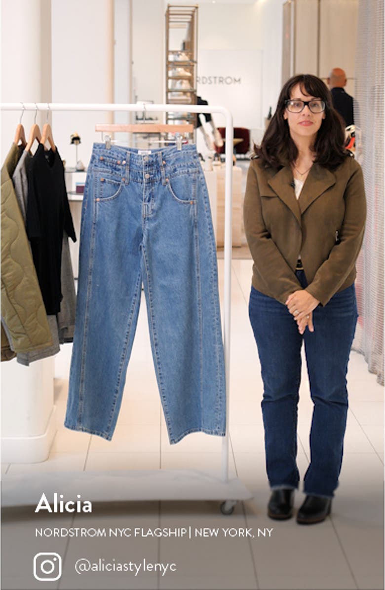 Caleb Double Waistband Wide Leg Jeans, sales video thumbnail