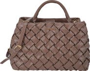 bebe Luca Medium Woven Satchel