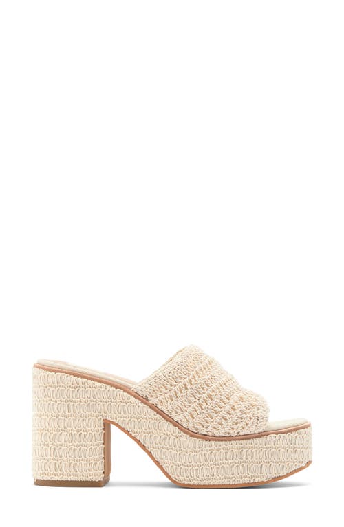 Dolce Vita Ladin Platform Slide Sandal In Ivory