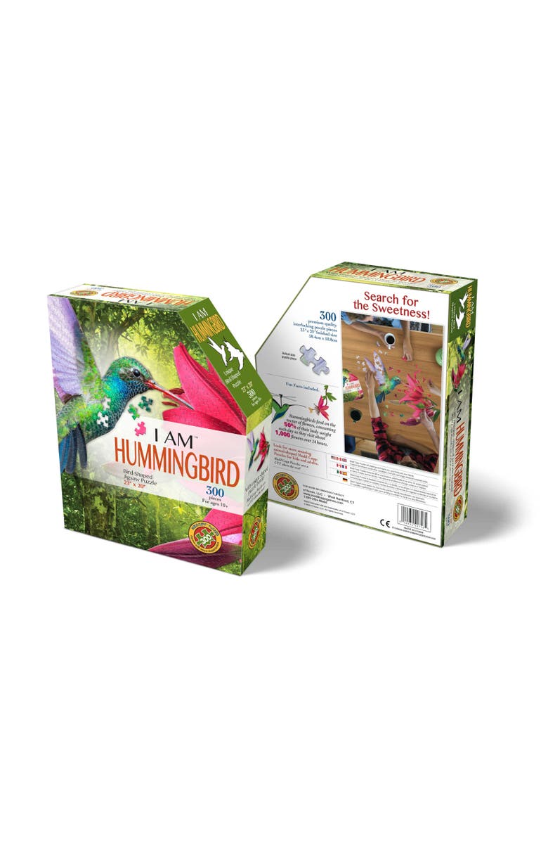 Madd Capp I Am Hummingbird 300 Piece Bird Shaped Jigsaw Puzzle, Alternate, color,
