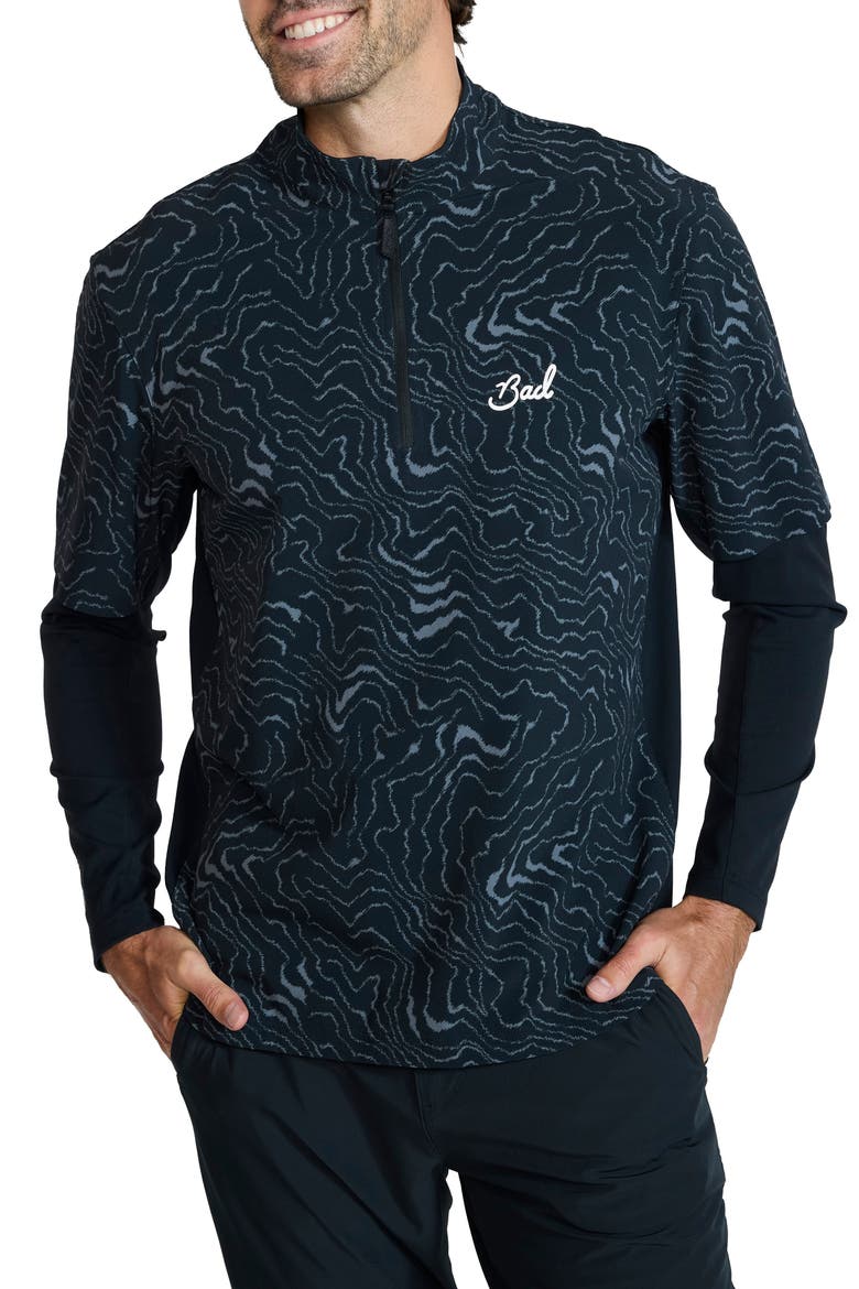 Mechanism Performance Quarter-Zip Pullover, Main, color, RAVE RUNNER - BLACK