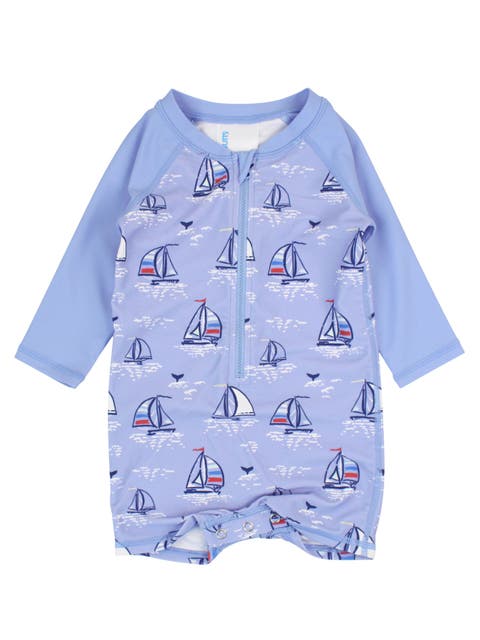 Boys Long Sleeve One Piece Rash Guard