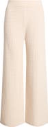 Nordstrom Cable Knit Wool & Cashmere Wide Leg Pants