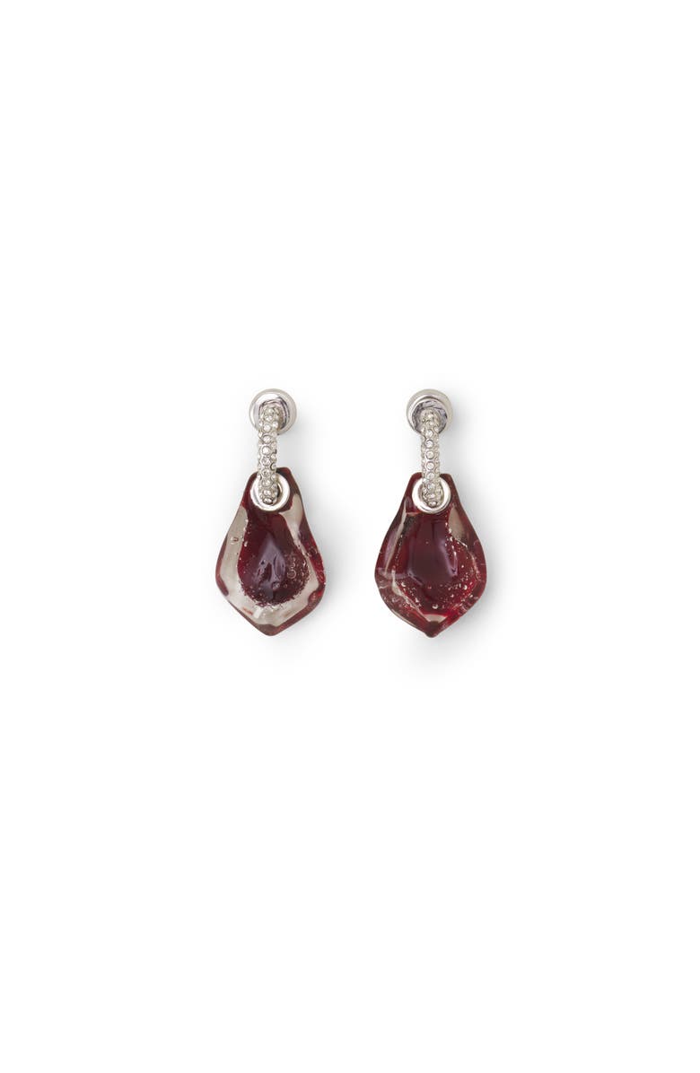 Lanvin Aurore Earrings, Main, color, Bright Red/Transparent