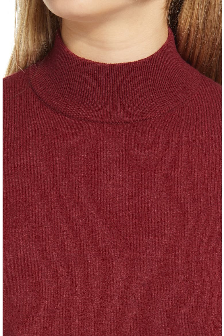 Juliet Sleeve Pullover Sweater, Alternate, color, CABERNET