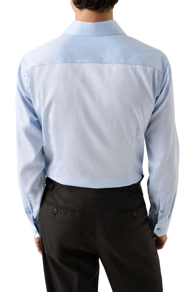 Eton Contemporary Fit Geo Detail Dress Shirt, Alternate, color, Blue