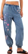 Billy T In Full Bloom Embroidered Joggers