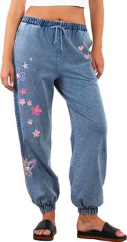 Billy T In Full Bloom Embroidered Joggers