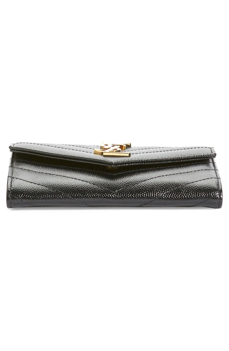 Saint Laurent 'Monogram' Quilted Leather French Wallet, Alternate, color,