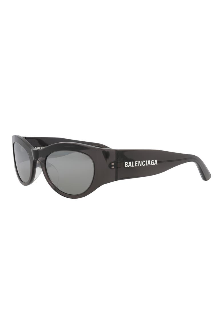 54mm Cat Eye Sunglasses, Alternate, color, GREY GREY SILVER