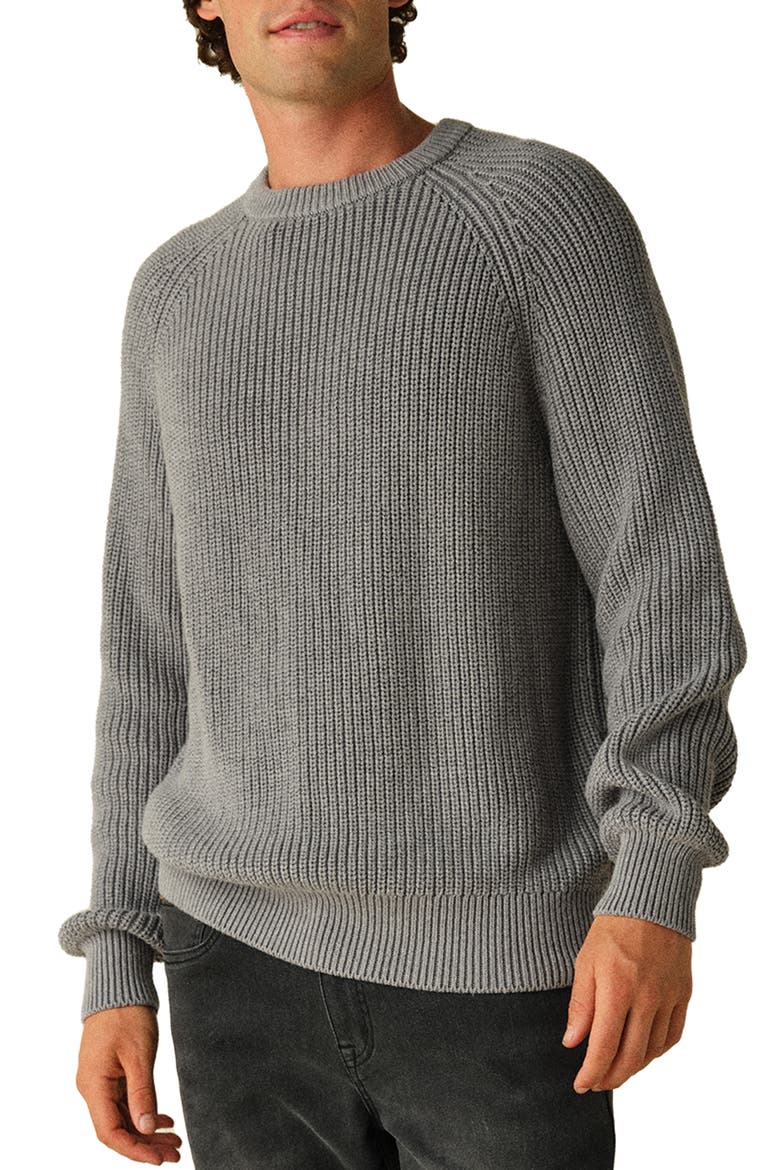 Neptune Organic Cotton Blend Sweater, Main, color, CHARCOAL HEATHER GREY