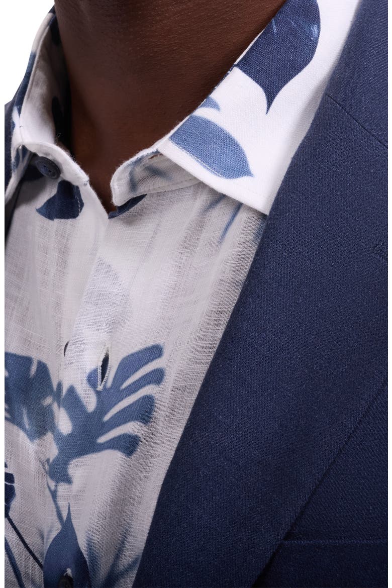 Aerolinen Linen Blend Sport Coat, Alternate, color, NAVY
