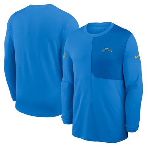 Men's Nike Powder Blue Los Angeles Chargers Sideline Coach UV Performance Long Sleeve T-Shirt