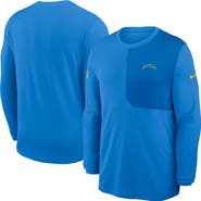 Nike Men's Nike Powder Blue Los Angeles Chargers Sideline Coach UV Performance Long Sleeve T-Shirt